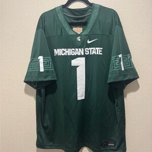 Nike Men's Green Michigan State Jersey